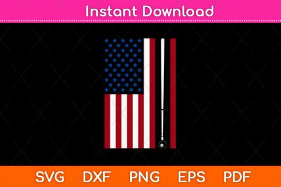 American Flag Billiard Stick Cute Table Graphics in Crafts