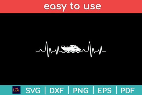 Boat Heartbeat Boating Boat Captain Graphics