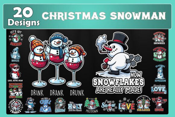 Funny Christmas Snowman SVG Bundle: Graphics and Crafts Review