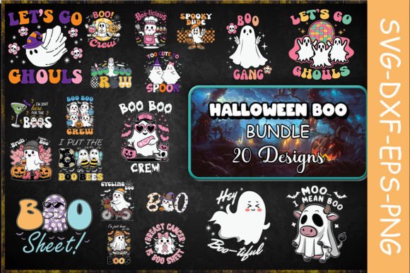 Halloween Boo SVG Bundle: Graphics and Crafts for Handmade Sellers