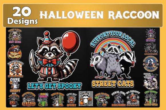 Halloween Raccoon SVG Bundle: Graphics and Crafts for Local Brands